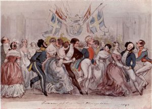 Another ball in 1844. Elisabeth's father, J. G. Schwan is the first gentleman from the left.