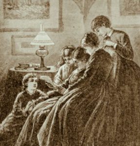 Illustration of Little Women. Frank T. Merrill. 1880