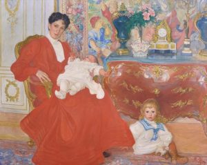 Dora Lamm with sons. Painting by Carl Larsson, 1903.