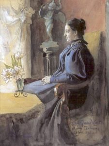 Eva Upmark (Eva Dorothea Helena Kindstrand). Painting by Carl Larsson, 1896.