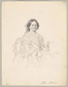 Elisabeth Schwan's mother, Augusta Eleonora Schön. Drawing by Maria Röhl.