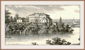 Stjernsunds Castle in the 1850s