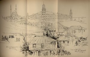 Lady Blackwood's drawing of the hospital at Scudari.