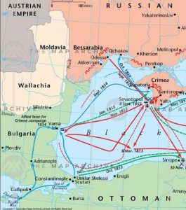 Map of The Crimean War