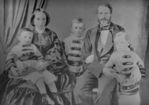 Elisabeth Cassel, born Schwan, and her family around 1856-57.